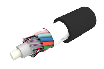 [7835308860] Fiberkabel Loose tube Microsheat 144 X Singlemode G651D/G657A1 TERASPEED inden-/udendørs B2ca Sort