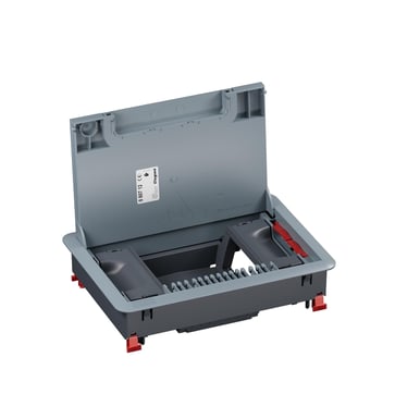 [8736114123] Gulvboks vertikal med låg 8 modul plast beton