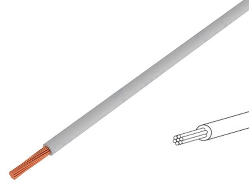 [H54738] Monteringsledning - H07V-K, 1,5mm², CU, Grå (metervare)