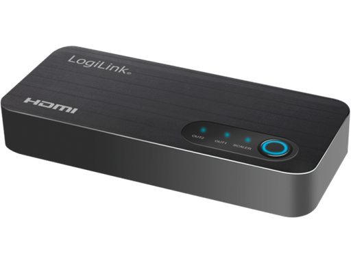 [H63392] HDMI splitter, 1x2 Port, 4K/60 Hz, HDCP HDR CEC, downscale