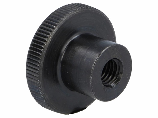 [H63961] Fingerskrue - M5 gevindhul, Ø20mm rillet greb, H11,5mm, Sort