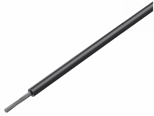 [H66702] Monteringsledning - 0,05mm² (AWG30) trådet, Sort (metervare)
