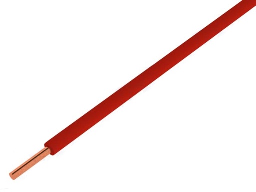 [H62370] Inst. ledning - 1 x 2,5mm² PVC, H07V-U, RØD (metervare)