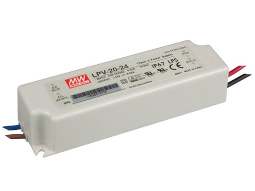 [H43292] LED strømforsyning - 24Vdc / 20W konst.spænding (IP67)