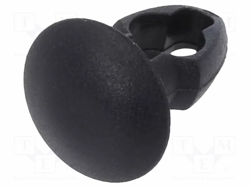[H67031] Plastnitte m. flad hoved - Panelhul Ø=4mm, L=4mm, Sort