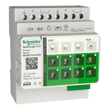 [1024002724] Dæmpningsaktuator, SpaceLogic KNX, universal, 230 V, hvid