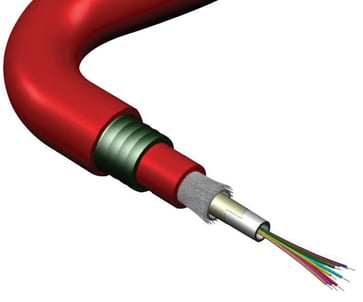 [7835253410] Fiberkabel Unitube 12XOS2 G.657.A1 LSZH Fire Survival kabel rød