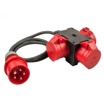 [7815151228] CEE Kompaktforgrener, 400V/16A 3 udtag, 1,5M kabel