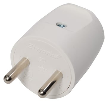 [7828112966] Stikprop S4 rund uden jord hvid, 20-042-1