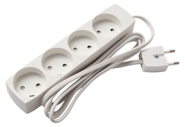 [7828113253] Stikdåse T13/S1 4 udtag 1,5 meter ledning hvid