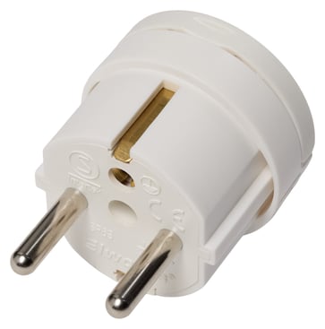 [7828114168] Stikprop vinkel schuko mini, hvid