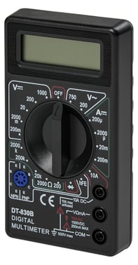 [7898116471] Digitalt Multimeter DT-830B  Sort