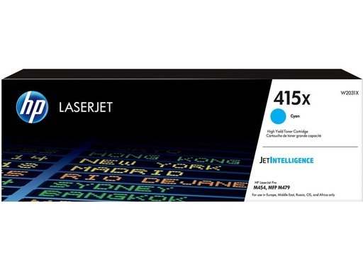 [H64255] HP 415X Cyan Toner, 6000 sider, W2031X
