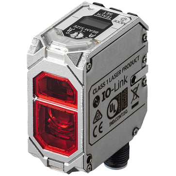 [7865390178] Photoelectric sensor aluminum die cast (chrome plating) case red laser class 1 time-of-flight diffus