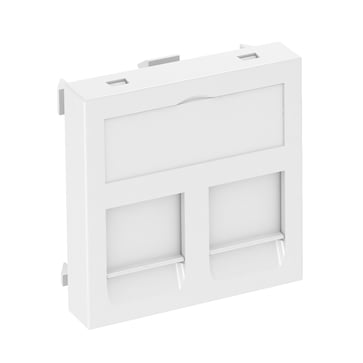 [7886110816] Dataudtag type F plan for 2x Systimax Modular Jack hvid