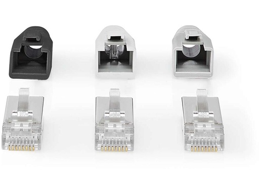 [H64784] RJ45 modularstik, CAT6a FTP, Pass through (10 stk.)