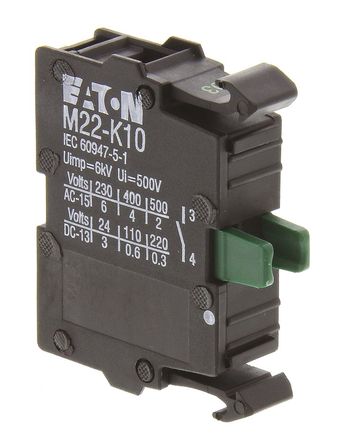 [H33289] Eaton kontaktblok - NO, 6A/230VAC, 3A/24VDC, 22mm