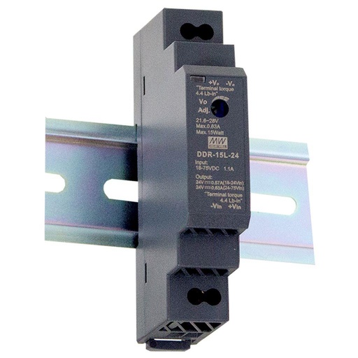 [H63007] DC/DC konverter, DIN - 9-36Vdc ind til 5Vdc ud, 15W