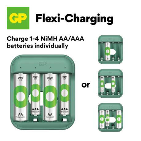 [501167] GP standard hurtig batterioplader 4xAA/AAA B423