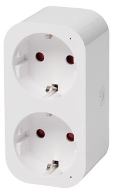 [7828114197] WIFI smart stik dobbelt schuko m/energimåler hvid