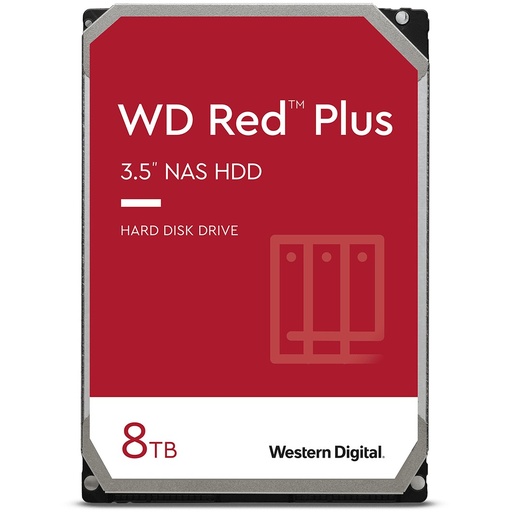 [H62080] WD RED Plus harddisk - 8TB, 3,5" SATA-600, NAS drive