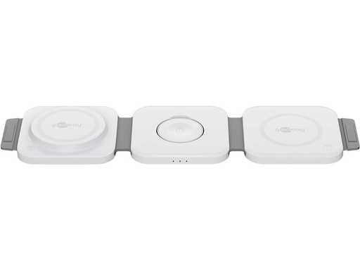 [H63785] Foldbar 3-i-1 Trådløs Qi Lader, 15W, Hvid