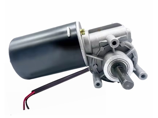 [H24134] DC-snekkegearmotor - 12V 80W 30rpm, 12mm D-aksel (Ø70mm)
