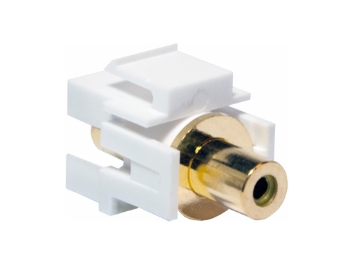 [H49334] Keystone RCA stik (Gul) - 2 x RCA hun, Hvid