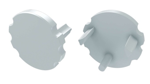 [H60329] Endestykke til LED profil type Mico, u. hul - Hvid (1 stk.)