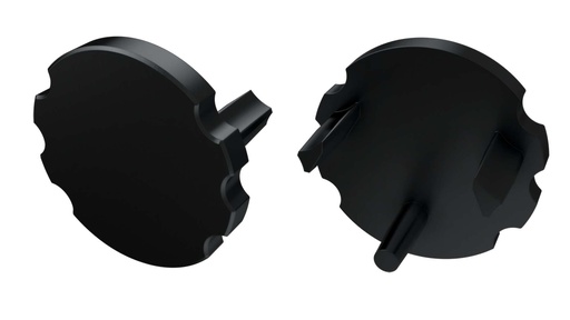 [H60330] Endestykke til LED profil type Mico, u. hul - Sort (1 stk.)