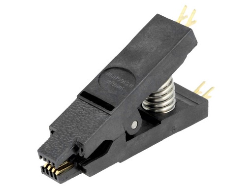 [H55224] Test clip - SO/SOIC/SOJ, 8 ben, forgyldt, Sort