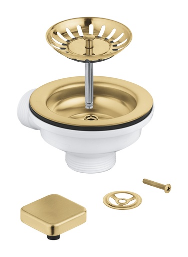 [686961518] GROHE bundventil 1 1/4 t/kv børstet cool sunrise