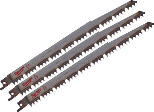 [881317010] Milwaukee bajonetsavklinge 240 mm, 4/5tpi, træ, 3 stk.