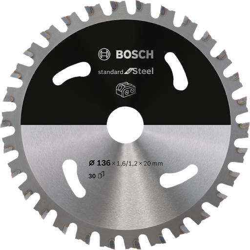 [881315482] Bosch rundsavsklinge, Standard for Steel, Ø136/20 mm, 30 td