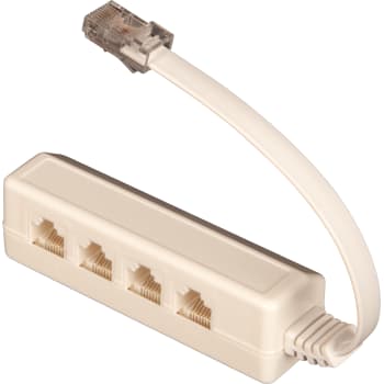 [0983125416] Splitter tele 1 x RJ45 plug / 4 x RJ45 jack hvid