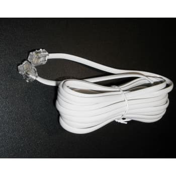 [0983200037] Telepatchkabel RJ11-RJ11, 1M, hvid
