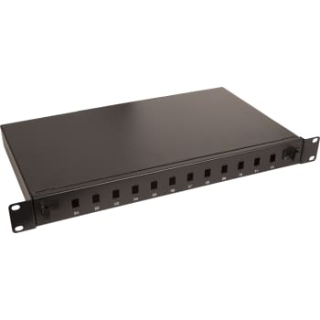 [0984315536] Fiber udtræksboks 12xSC simplex/LC duplex sort 1HE