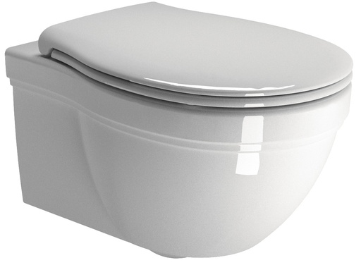 [612949030] GSI Classic vægtoilet 55x37cm med antibakteriel glasur