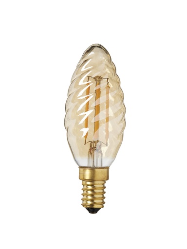 [6257200071] Pære LED Kerte Snoet 3W 2200K 220 lumen E14, gylden