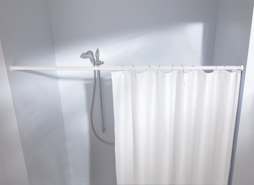 [930215484] KLEINE WOLKE FORHÆNGSTANG 125-220 HVID LAK.ALUM