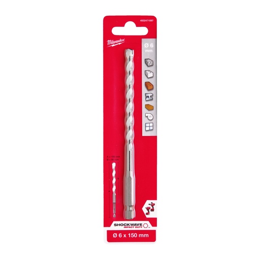 [881424006] Milwaukee universalbor HEX, 6 x 150 mm