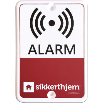 [0985540193] Præventivt alarmskilt udendørs, PVC, vejrresistent
