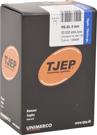 [894108550] Klammer PE-30, 8 x 8,5 mm, FZB, 20000 stk.