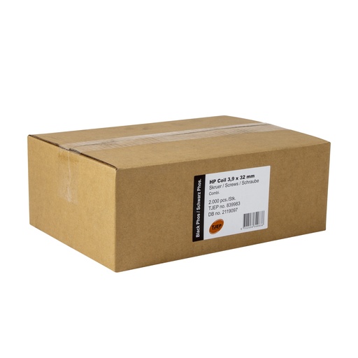 [894051861] Gipspladeskrue Combi HP, tromle 3,9 x 32 mm, ZN, sort, 2000 stk.