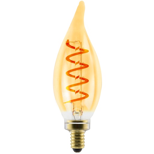 [4257000163] LED-Deko E14 C35 Spiral Kerte-Tip 2,5W, dæmpbar, guld