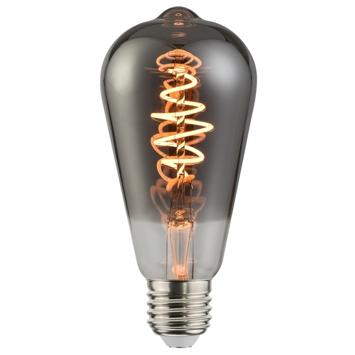 [4257000105] LED-Deko E27 ST64 Spiral Edison 5W, dæmpbar, røgfarvet