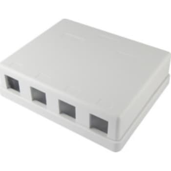 [0986021365] Montageboks til 4xKeystone konnektor RJ45 jack, hvid