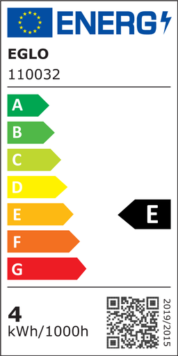 [4257802743] Eglo E27 pære, 4w, 470lm, 2700k, opal glas