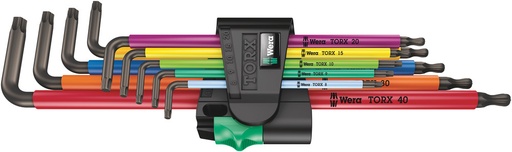 [853008957] WERA 967/9 TX XL Multicolour 1 Vinkelnøglesæt, lang, 9 dele