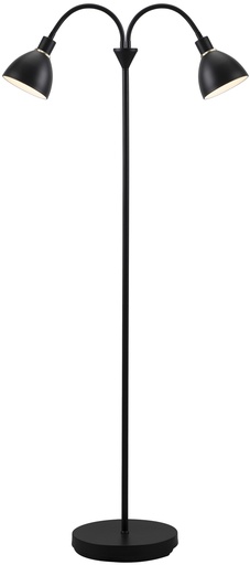 [4244345187] Ray Gulvlampe dobbelt E14 max. 2x40W sort
